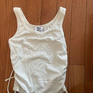Princess Polly White Ribbed Tank Top